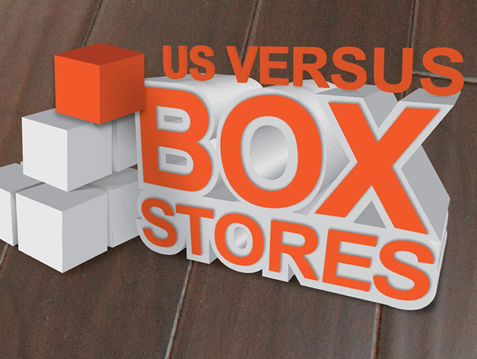 Us Vs Box Stores text graphic